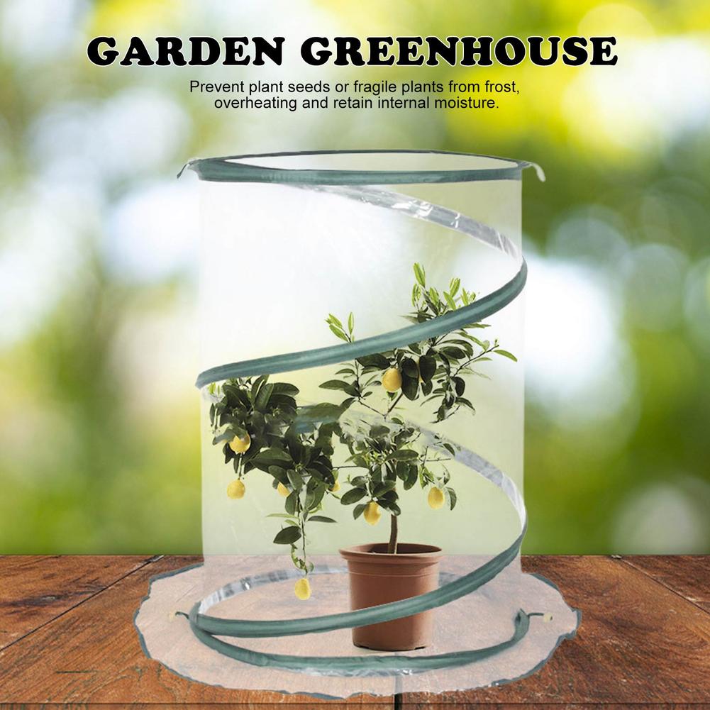정원 온실 휴대용 접이식 미니 투명 온실 따뜻한 방, 고품질 PVC 따뜻한 정원 커버 50x68cm